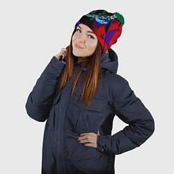 Шапка с помпоном C-OPS, цвет: 3D-зеленый — фото 2