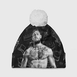 Шапка с помпоном CONOR McGREGOR, цвет: 3D-белый