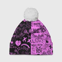 Шапка c помпоном LIL PEEP LOGOBOMBING