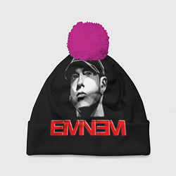 Шапка с помпоном Eminem, цвет: 3D-малиновый
