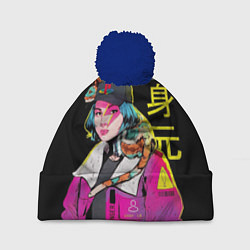 Шапка c помпоном 2К Girl