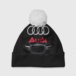 Шапка с помпоном AUDI, цвет: 3D-белый