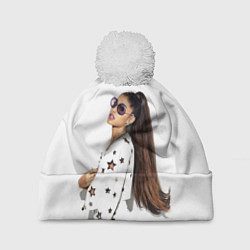 Шапка с помпоном ARIANA GRANDE, цвет: 3D-белый