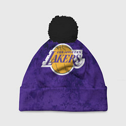 Шапка с помпоном LA LAKERS, цвет: 3D-черный