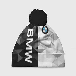 Шапка с помпоном BMW, цвет: 3D-черный