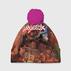 Шапка с помпоном ROBLOX, цвет: 3D-малиновый