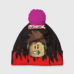 Шапка с помпоном ROBLOX, цвет: 3D-малиновый