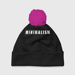 Шапка с помпоном Minimalism, цвет: 3D-малиновый