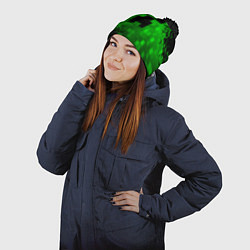 Шапка с помпоном MINECRAFT, цвет: 3D-черный — фото 2