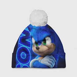 Шапка с помпоном SONIC, цвет: 3D-белый