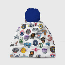 Шапка с помпоном NBA Pattern, цвет: 3D-тёмно-синий