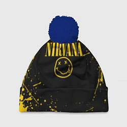 Шапка с помпоном NIRVANA, цвет: 3D-тёмно-синий