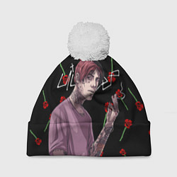 Шапка с помпоном LIL PEEP, цвет: 3D-белый