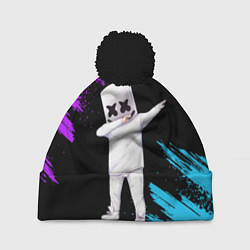 Шапка c помпоном Marshmello