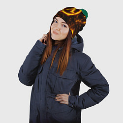 Шапка с помпоном HALF-LIFE, цвет: 3D-зеленый — фото 2