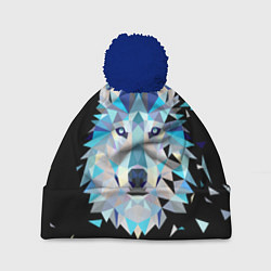 Шапка с помпоном Волк, цвет: 3D-тёмно-синий