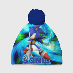 Шапка с помпоном Sonic, цвет: 3D-тёмно-синий