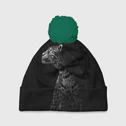 Шапка с помпоном Леопард, цвет: 3D-зеленый