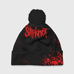 Шапка с помпоном SLIPKNOT, цвет: 3D-черный