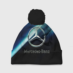 Шапка с помпоном Mercedes, цвет: 3D-черный