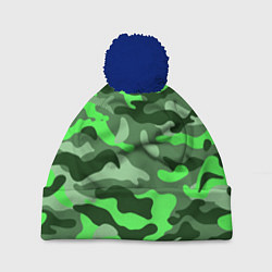 Шапка c помпоном CAMOUFLAGE GREEN