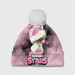 Шапка с помпоном Brawl stars Unicorn, цвет: 3D-белый