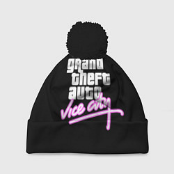 Шапка с помпоном GTA VICE CITY, цвет: 3D-черный