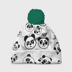 Шапка с помпоном Панды, цвет: 3D-зеленый