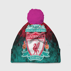 Шапка с помпоном LIVERPOOL, цвет: 3D-малиновый