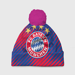 Шапка с помпоном BAYERN MUNCHEN, цвет: 3D-малиновый