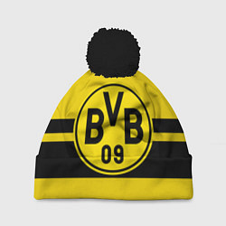 Шапка с помпоном BORUSSIA DORTMUND, цвет: 3D-черный