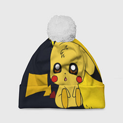 Шапка с помпоном ПикачуPikachu, цвет: 3D-белый