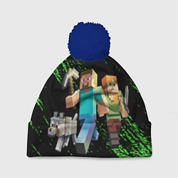Шапка с помпоном Minecraft, цвет: 3D-тёмно-синий