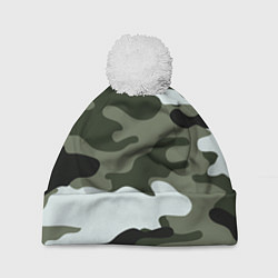Шапка с помпоном Camouflage 2, цвет: 3D-белый