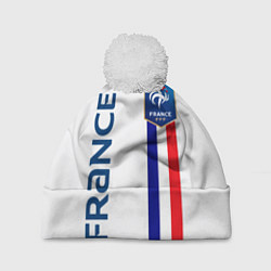 Шапка с помпоном СБОРНАЯ ФРАНЦИЯ, цвет: 3D-белый
