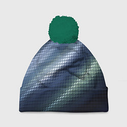 Шапка с помпоном Текстура, цвет: 3D-зеленый