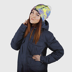 Шапка с помпоном Cyberpunk 2077, цвет: 3D-белый — фото 2