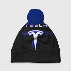 Шапка с помпоном TESLA, цвет: 3D-тёмно-синий