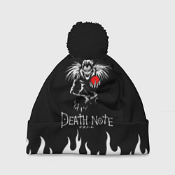 Шапка с помпоном DEATH NOTE ТЕТРАДЬ СМЕРТИ, цвет: 3D-черный