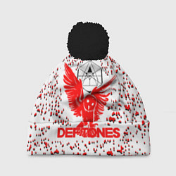 Шапка с помпоном Deftones, цвет: 3D-черный