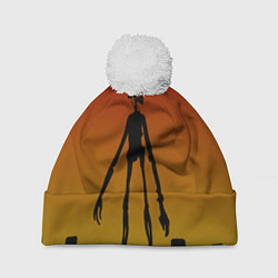 Шапка с помпоном СИРЕНОГОЛОВЫЙ МОНСТР, цвет: 3D-белый