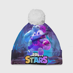 Шапка с помпоном Сквик Squeak Brawl Stars, цвет: 3D-белый