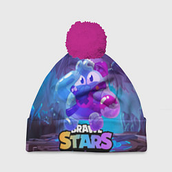 Шапка с помпоном Сквик Squeak Brawl Stars, цвет: 3D-малиновый