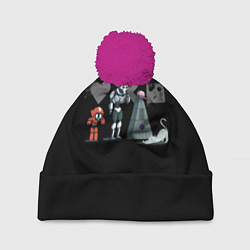 Шапка с помпоном Любовь, Смерть & Роботы, цвет: 3D-малиновый