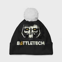 Шапка с помпоном BATTLETECH, цвет: 3D-белый