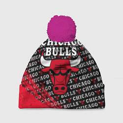 Шапка с помпоном CHICAGO BULLS 6, цвет: 3D-малиновый