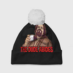 Шапка с помпоном The Dude Abides Lebowski, цвет: 3D-белый