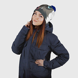 Шапка с помпоном Клинок, рассекающий демонов, цвет: 3D-тёмно-синий — фото 2