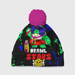 Шапка с помпоном Buzz, Базз Brawl Stars, цвет: 3D-малиновый