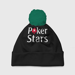 Шапка с помпоном Poker Stars, цвет: 3D-зеленый